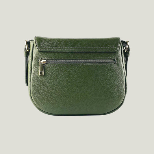Borsa Donna mit Lederschulterriemen – Verde