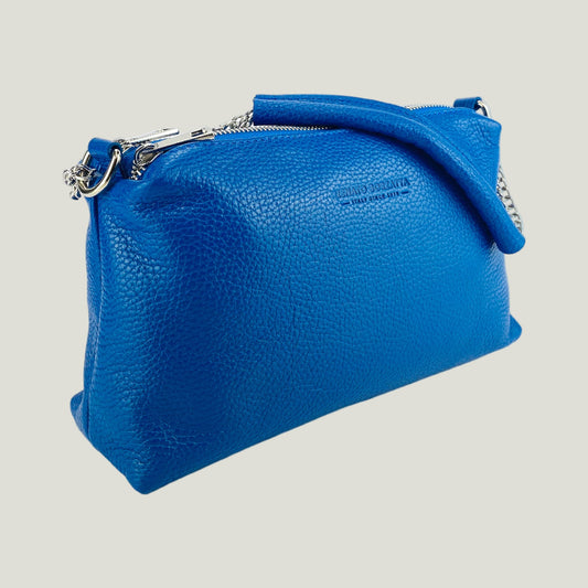 Borsa Donna a Mano mit Doppelreißverschluss – Blue Royal