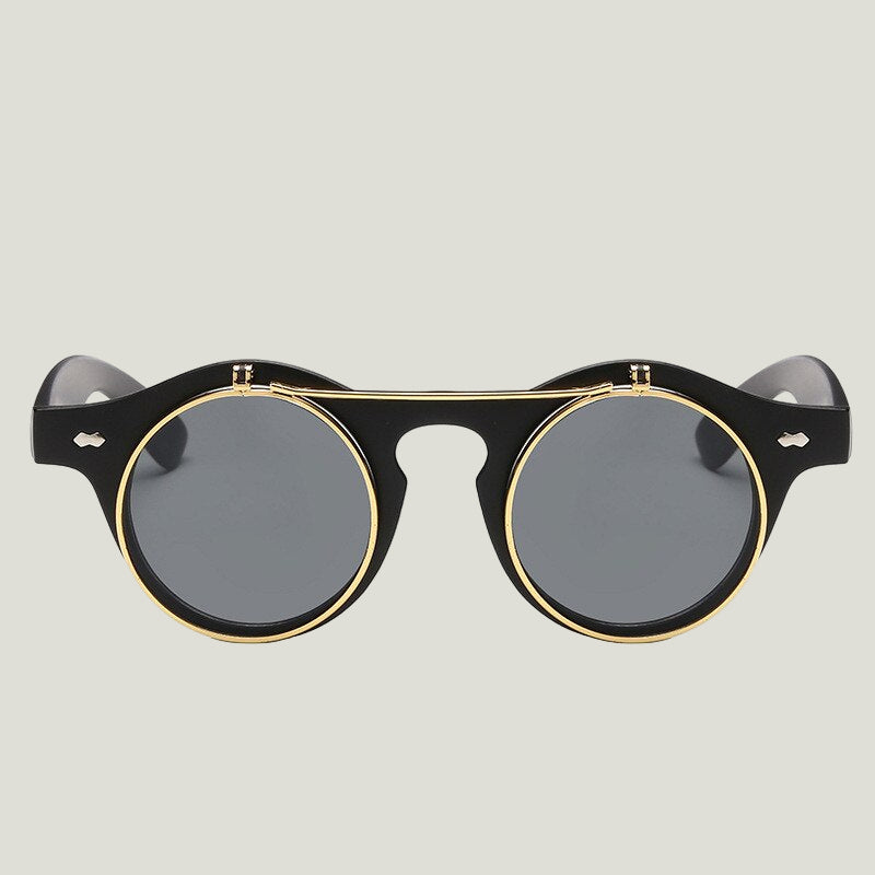 Retro Round Steampunk Sonnenbrille – Damen Designer Style