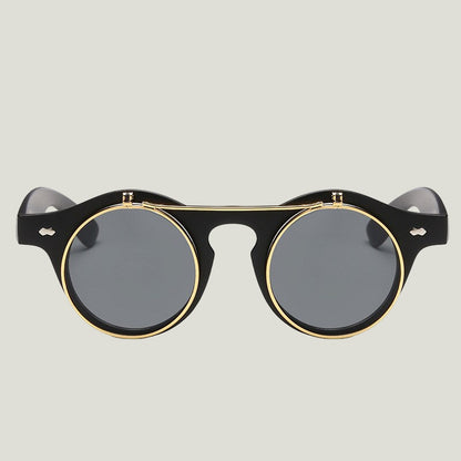Retro Round Steampunk Sonnenbrille – Damen Designer Style
