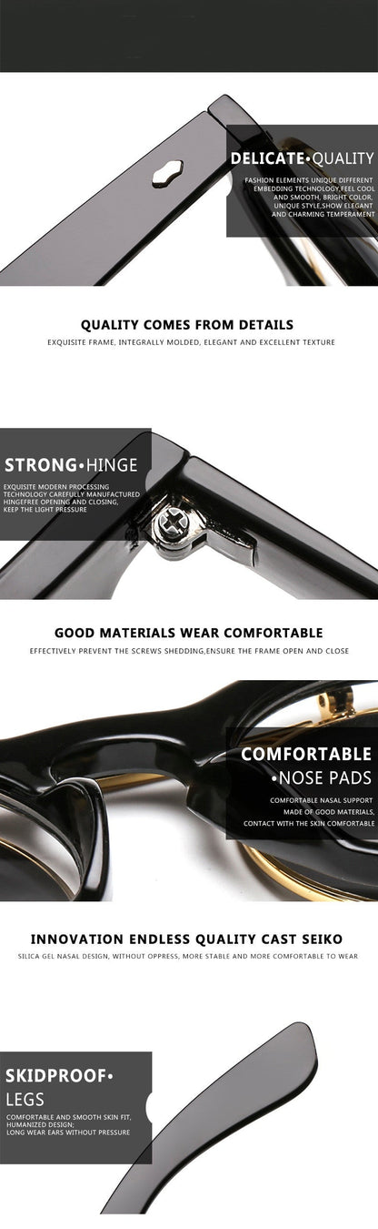 Retro Round Steampunk Sonnenbrille – Damen Designer Style