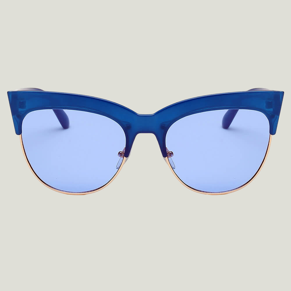 Women Half Frame Cat Eye Sunglasses – Elegant, Modern & Ultra-Feminine