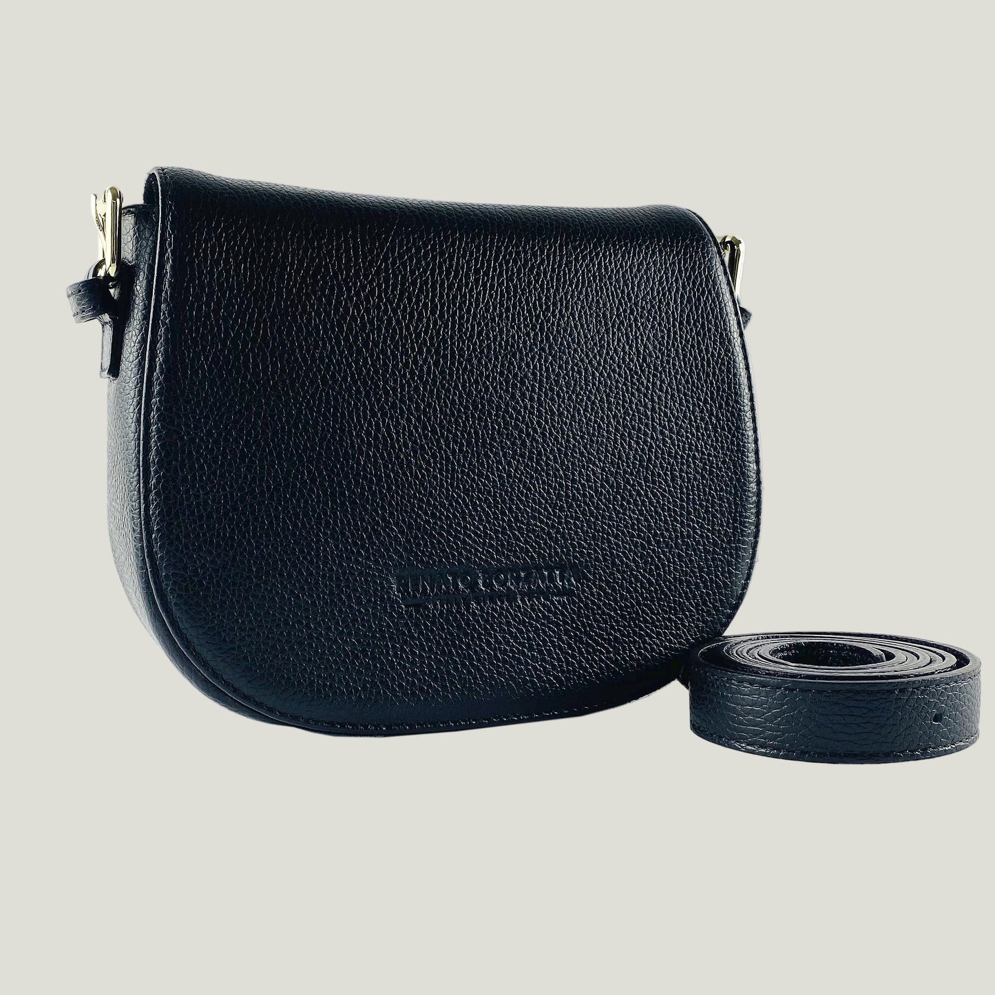 Borsa Donna mit Lederschulterriemen – Nero