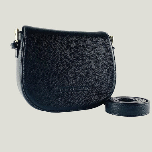 Borsa Donna mit Lederschulterriemen – Nero