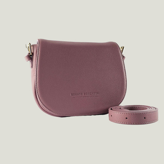 Borsa Donna mit Lederschulterriemen – Rosa Antico