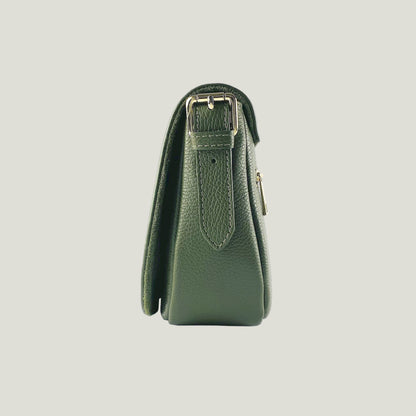 Borsa Donna mit Lederschulterriemen – Verde