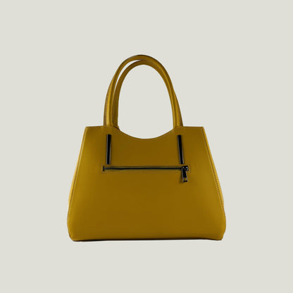 Borsa Donna a Mano aus Echtleder – Senape