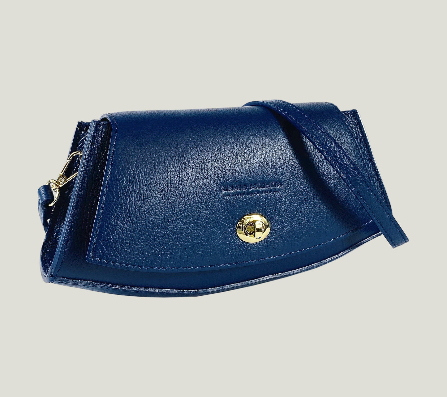 Borsa Donna a Spalla aus Echtleder – Blue