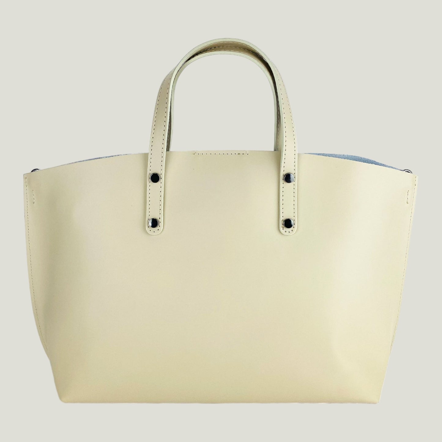 Elegante Damen-Handtasche aus Echtleder – Beige