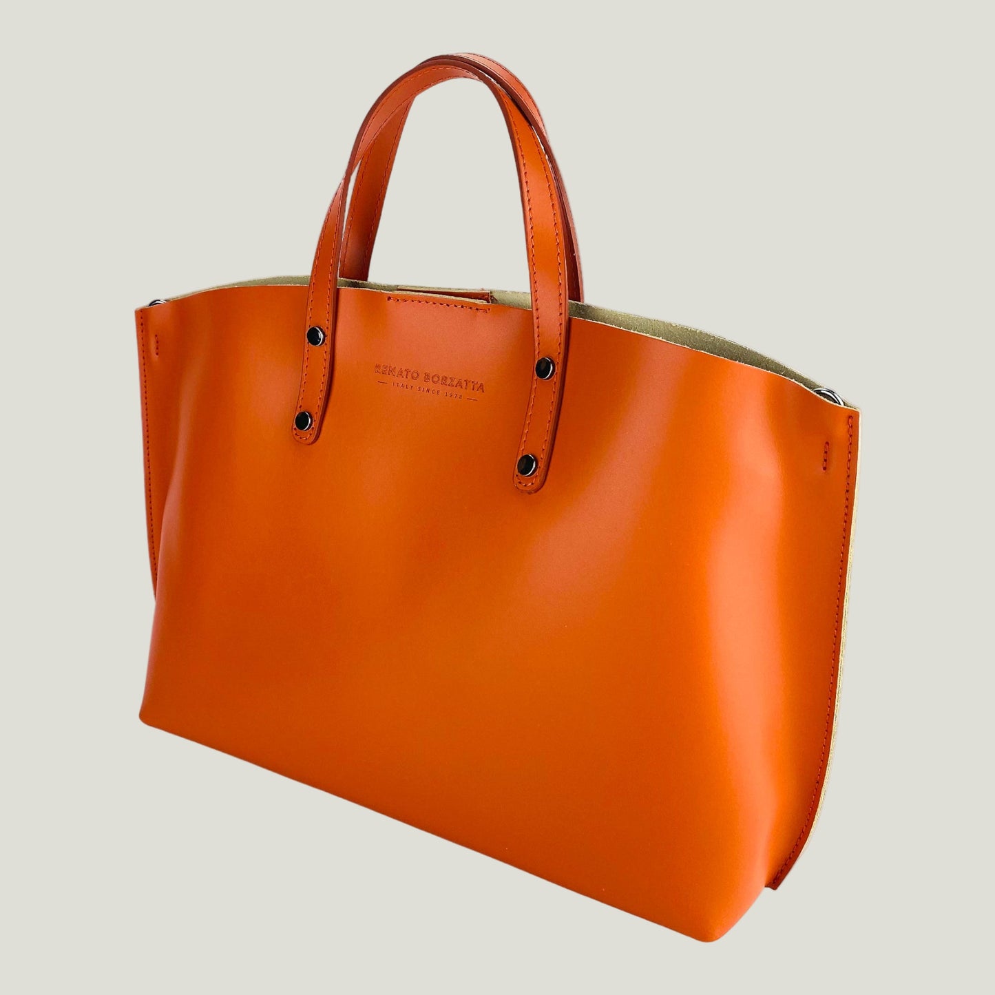 Elegante Damen-Handtasche aus Echtleder – Paprika