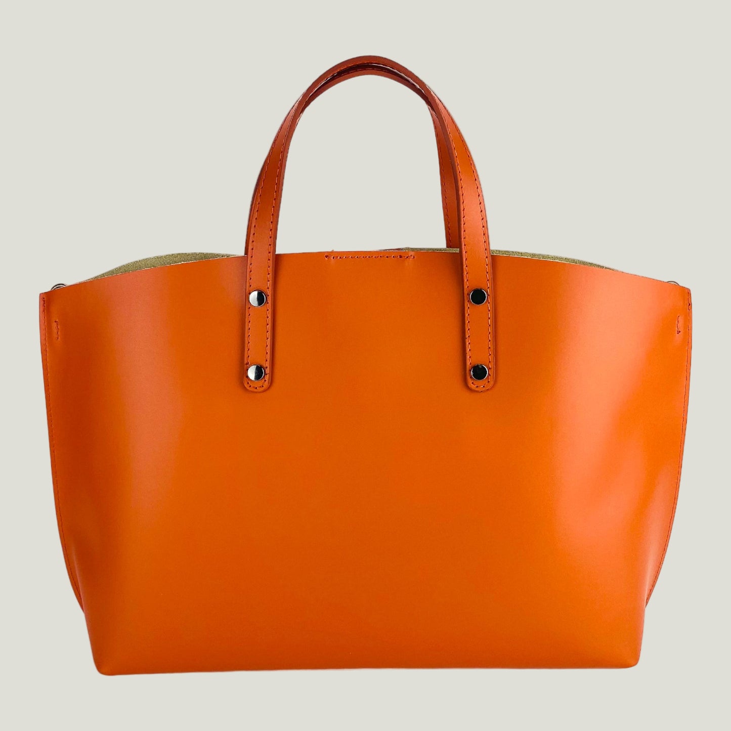 Elegante Damen-Handtasche aus Echtleder – Paprika