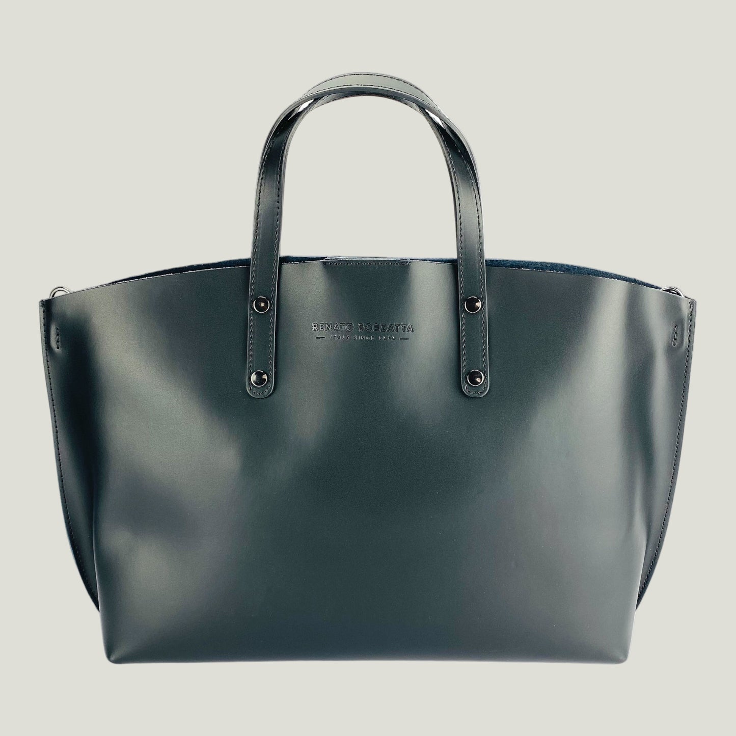 Elegante Damen-Handtasche aus Echtleder – Nero (Schwarz)