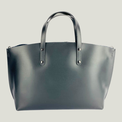 Elegante Damen-Handtasche aus Echtleder – Nero (Schwarz)