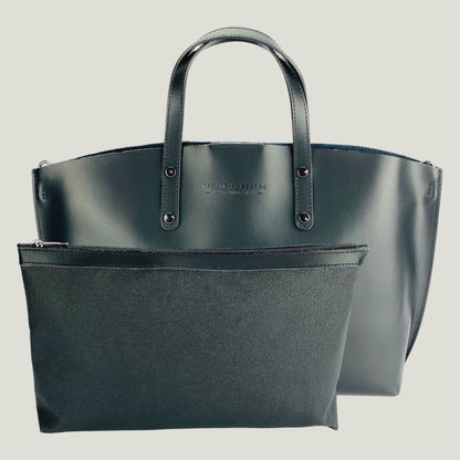 Elegante Damen-Handtasche aus Echtleder – Nero (Schwarz)