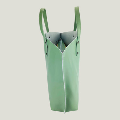 Elegante Damen-Handtasche aus Echtleder – Menta (Mintgrün)