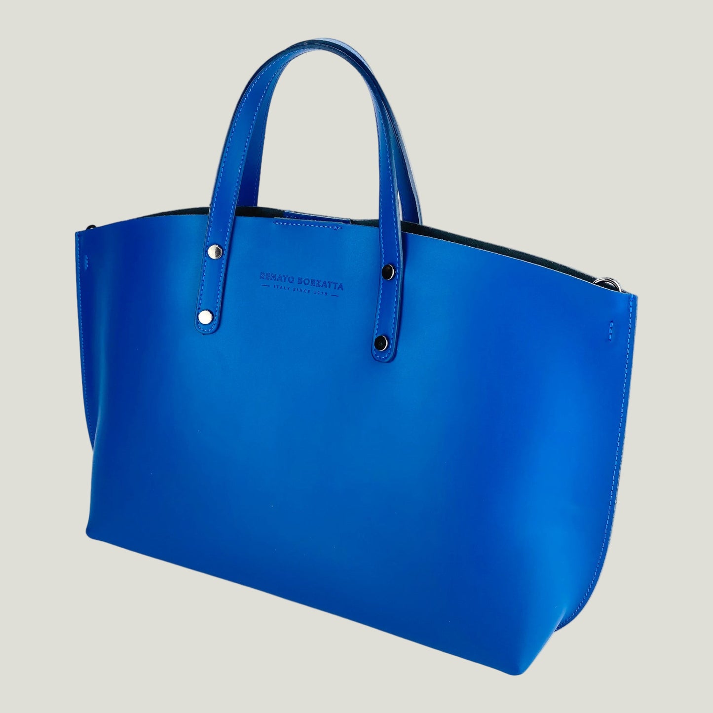 Elegante Damen-Handtasche aus Echtleder – Royalblau