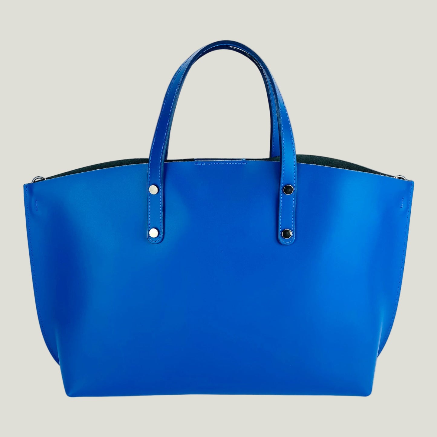 Elegante Damen-Handtasche aus Echtleder – Royalblau