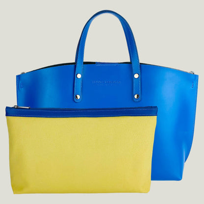 Elegante Damen-Handtasche aus Echtleder – Royalblau