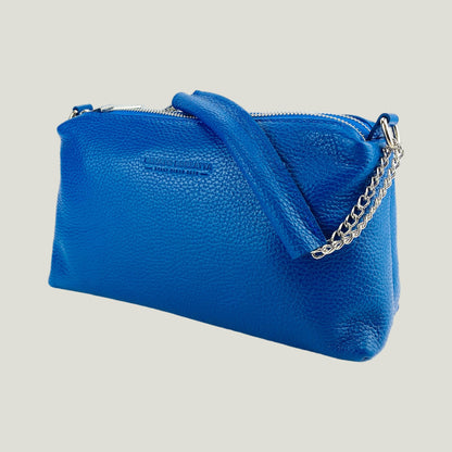 Borsa Donna a Mano mit Doppelreißverschluss – Blue Royal