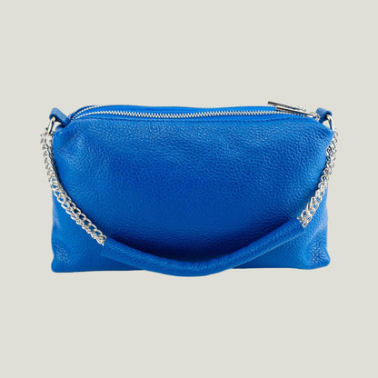 Borsa Donna a Mano mit Doppelreißverschluss – Blue Royal