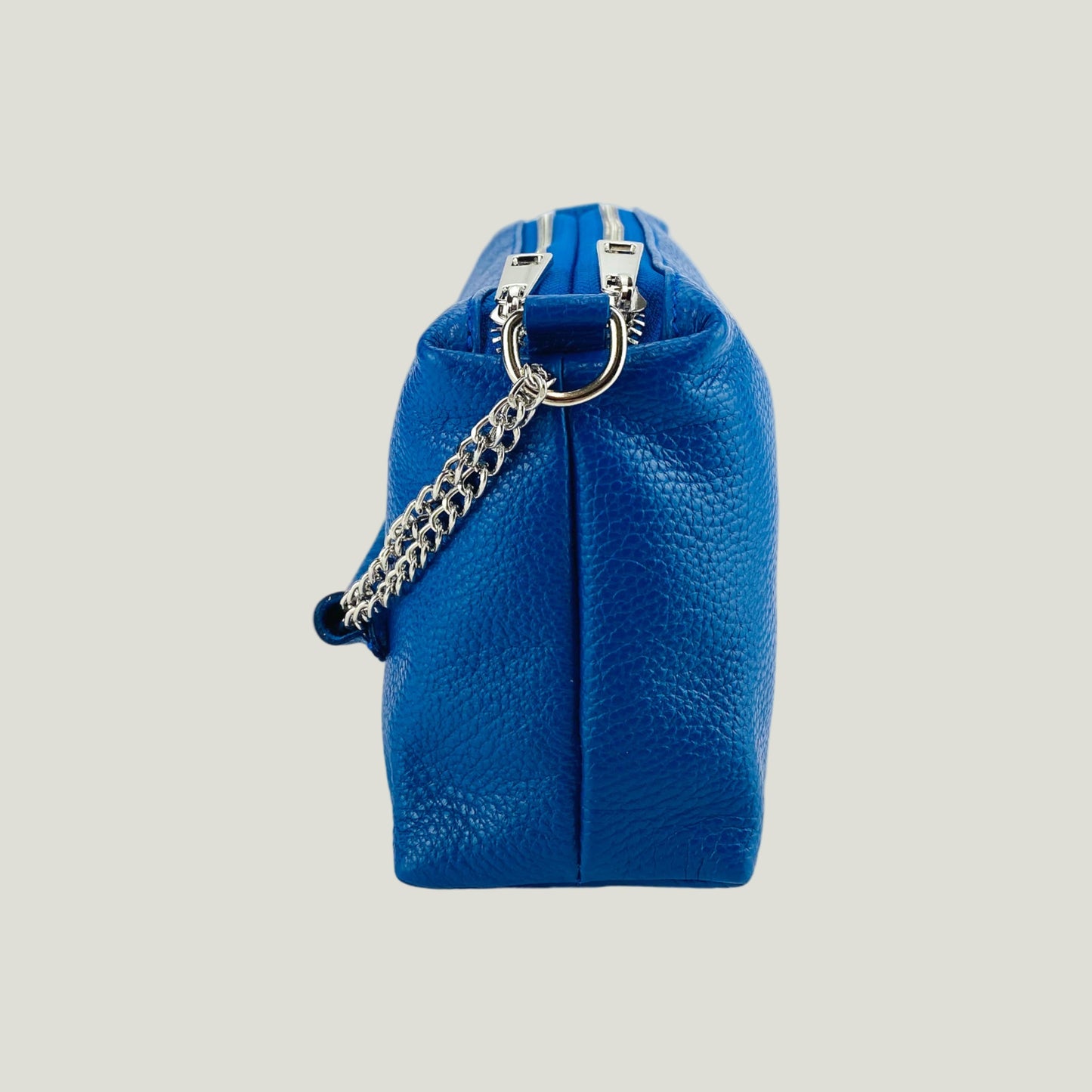Borsa Donna a Mano mit Doppelreißverschluss – Blue Royal