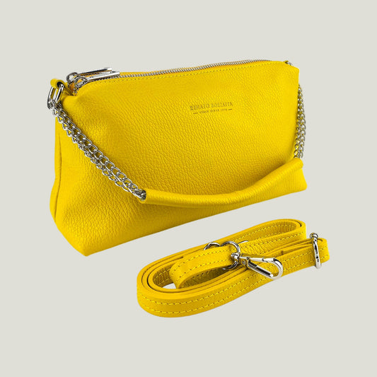 Borsa Donna a Mano mit Doppelreißverschluss – Giallo