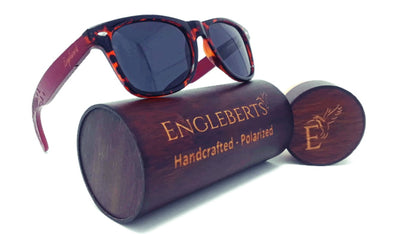 Red Bamboo Tortoise | Handgefertigte Sonnenbrille aus Holz – Polarisiert & UV400