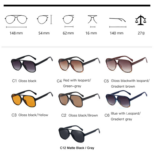 Vintage Retro Oversized – Damen Sonnenbrille | Polarisiert, Rund, Trendig & Komfortabel