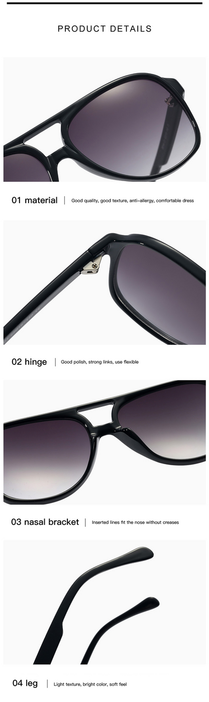 Vintage Retro Oversized – Damen Sonnenbrille | Polarisiert, Rund, Trendig & Komfortabel