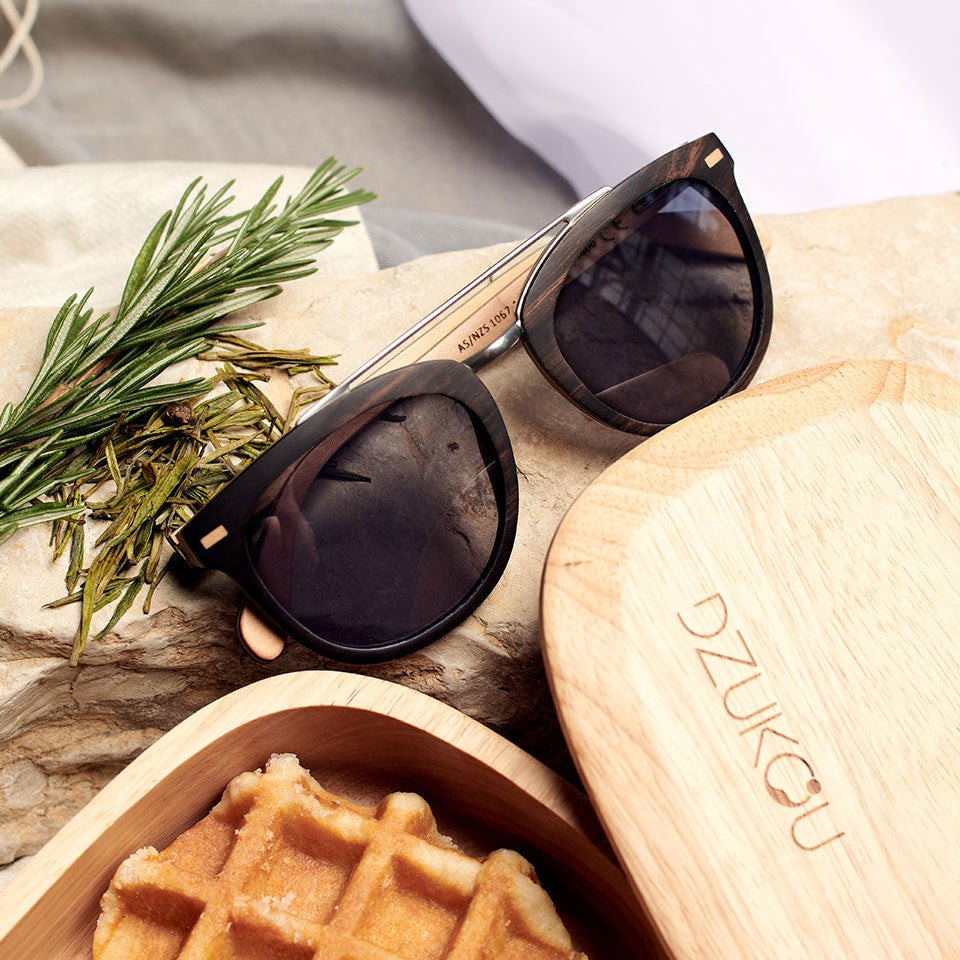Fission Unisex Wooden Sunglasses
