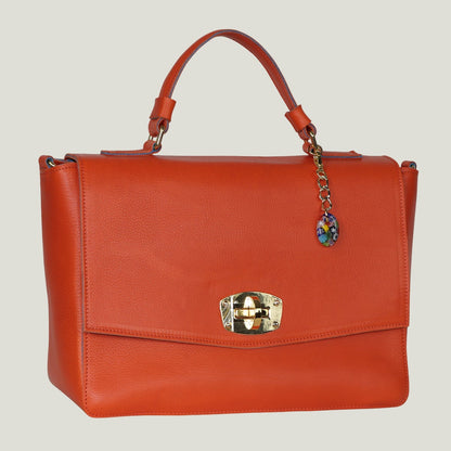 Elegante Handtasche aus pflanzlich gegerbtem Leder