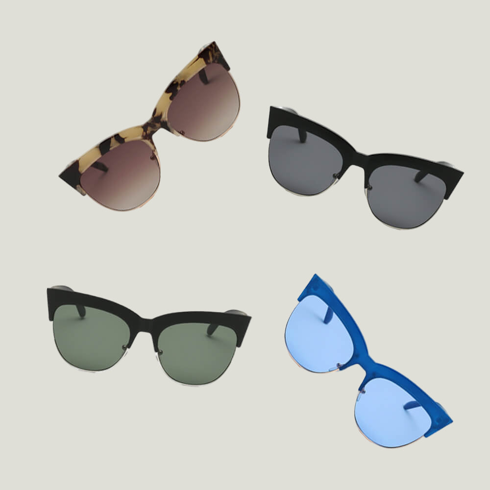 Women Half Frame Cat Eye Sunglasses – Elegant, Modern & Ultra-Feminine