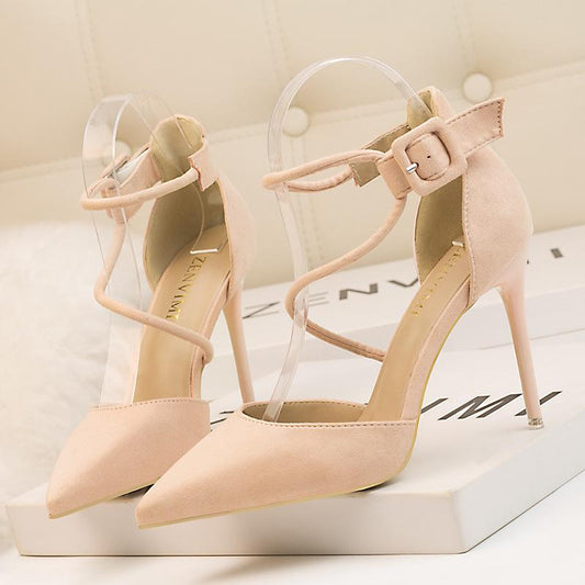 Sexy Stiletto Suede Sandals | Sommer Party High Heels